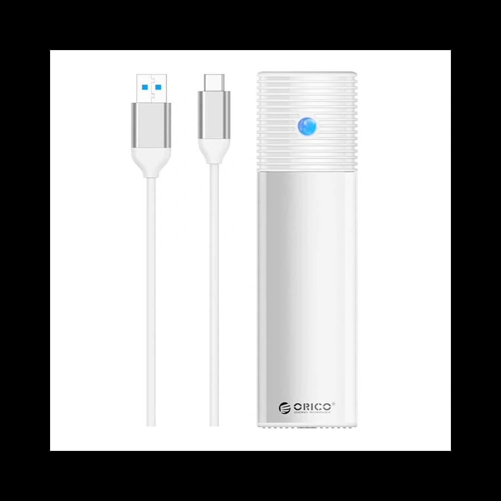 Externe Gehäuse für M.2 SATA SSD, Orico PWM2-WH-EP USB-C, 5Gbps (silber) - 1