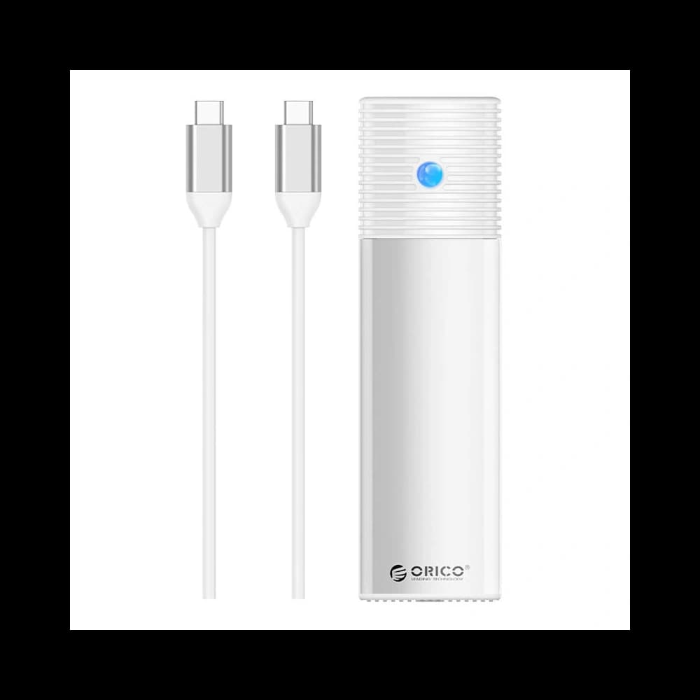 Äußeres Gehäuse für M.2 NVMe-SSD, Orico PWM2-G2-WH-EP, USB-C, 10Gbps (silber) - 1