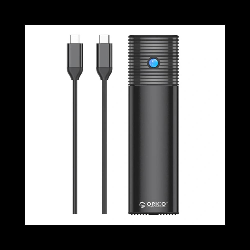 Äußeres Gehäuse für M.2 SATA/NVMe, Orico PWDM2-G2-BK-EP, USB-C, 10Gbps (schwarz) - 1