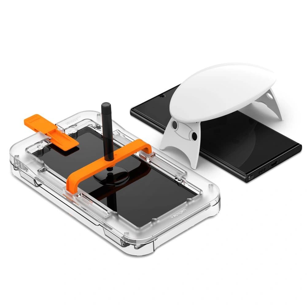 Gehärtetes Glas mit UV-Kleber Spigen Glas.TR Platinum Samsung Galaxy S23 Ultra - 4