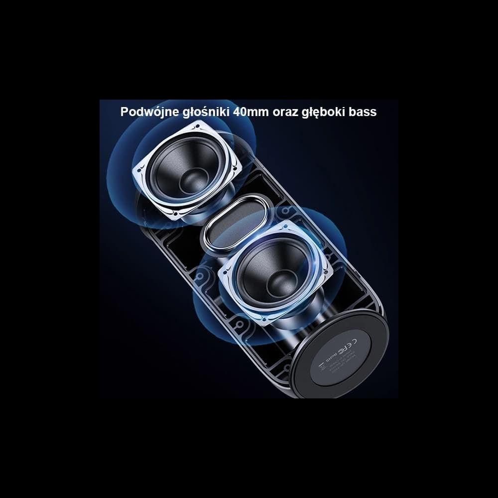 USAMS YC Serie Lautsprecher Bluetooth 5.0 10W Wasserdicht schwarz YC011YX01 - 2