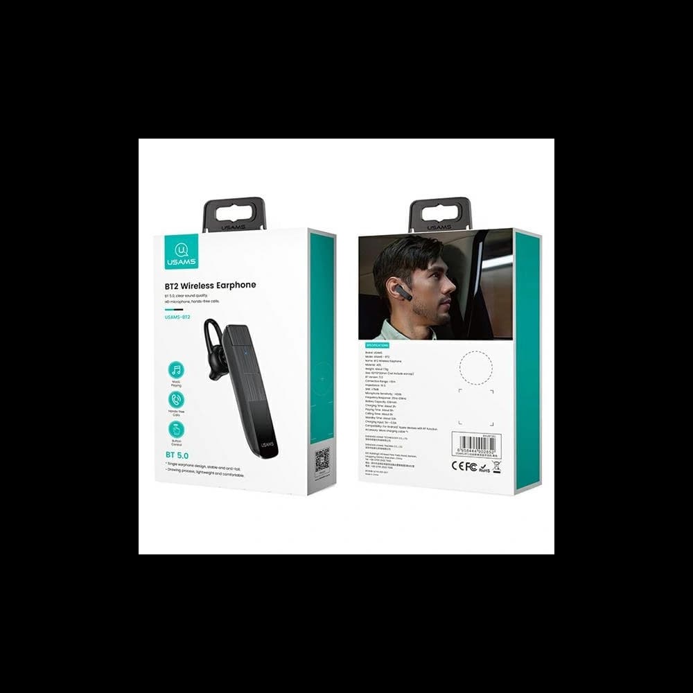 USAMS Earphone 5.0 BT2 black BHUBT201 (USAMS-BT2) - 9