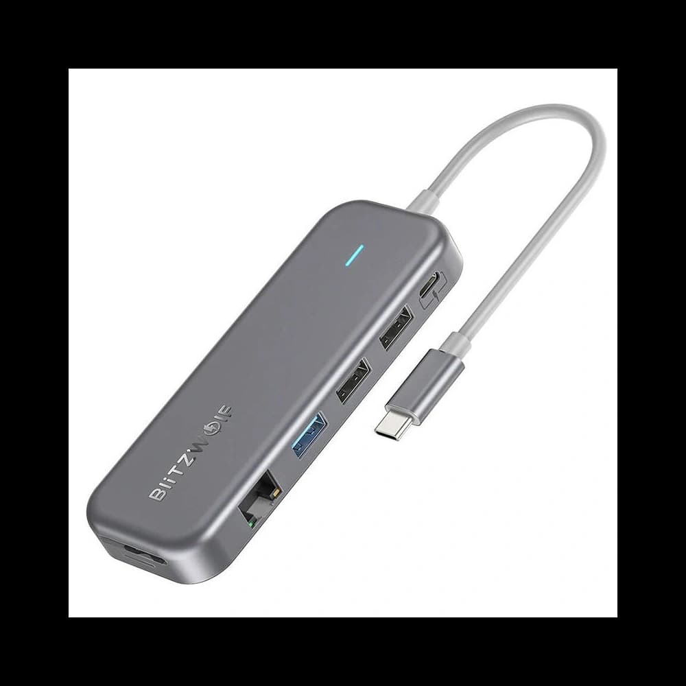 Blitzwolf 11w1 HUB USB-C Blitzwolf BW-TH11 HDMI x2, USB3.0, USB2.0 x2, SD/TF, VGA, USB-C x2 and RJ45 - 1