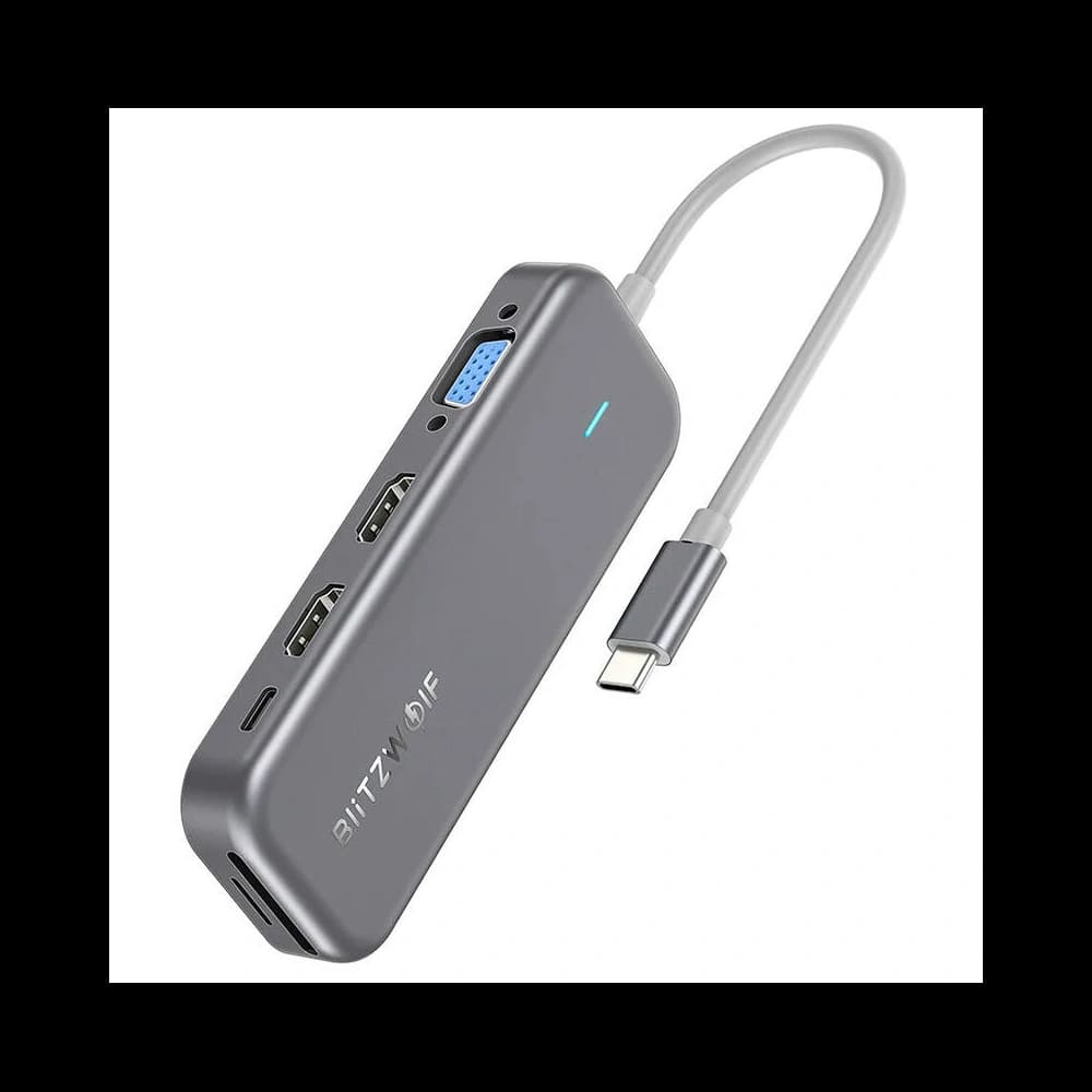 Blitzwolf 11w1 HUB USB-C Blitzwolf BW-TH11 HDMI x2, USB3.0, USB2.0 x2, SD/TF, VGA, USB-C x2 and RJ45 - 2