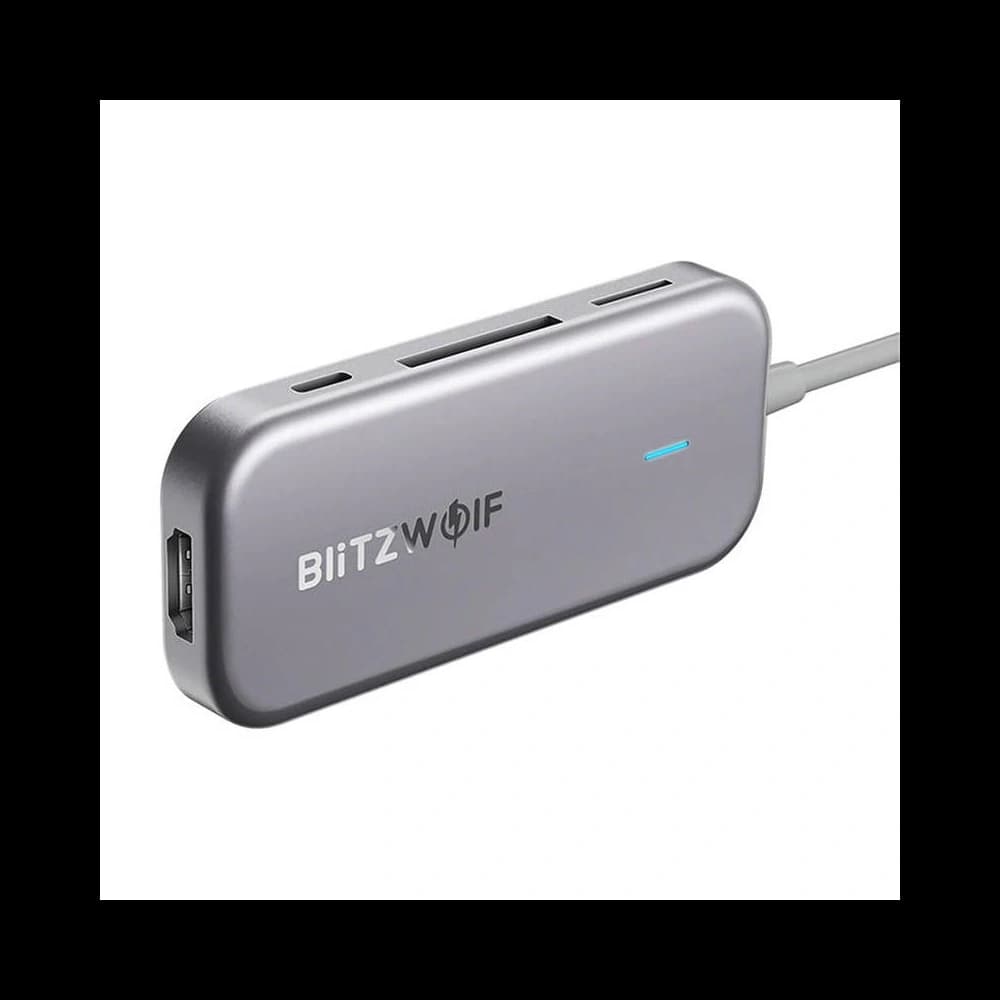 Adapter 7in1 HUB Blitzwolf BW-TH5 USB-C 1x HDMI, 3x USB 3.0, 1x USB-C PD, 1x SD, 1x Micro SD - 2