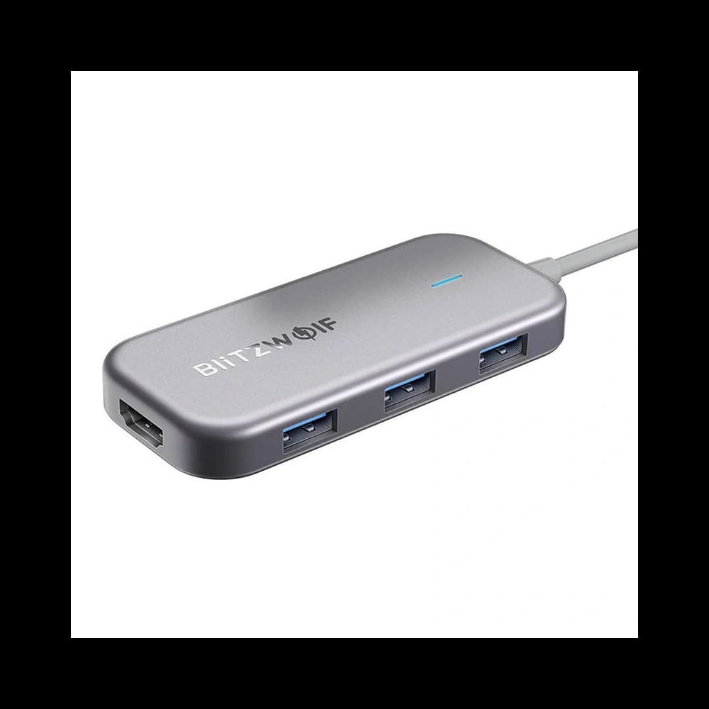 Adapter 7in1 HUB Blitzwolf BW-TH5 USB-C 1x HDMI, 3x USB 3.0, 1x USB-C PD, 1x SD, 1x Micro SD - 4