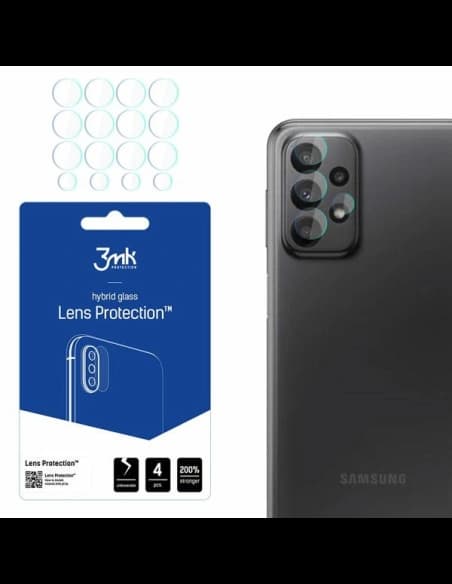 [OUTLET] 3MK Samsung Hybridglas für Kameraobjektiv Objektivschutz Galaxy A23 LTE [4 PACK]