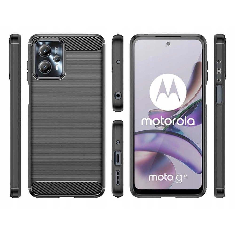 Tech-Protect Gehäuse TPUCarbon Motorola Moto G13/G23 Schwarz - 2