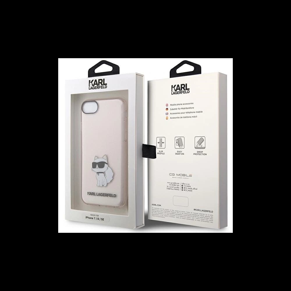 Karl Lagerfeld KLHCI8HNCHTCP Apple iPhone SE 2022/SE 2020/8/7 pink hardcase Ikonik Choupette - 8