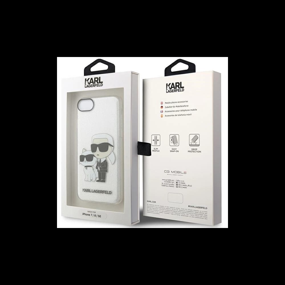 Karl Lagerfeld KLHCI8HNKCTGT Apple iPhone SE 2022/SE 2020/8/7 transparent hardcase Gliter Karl&Choupette - 8