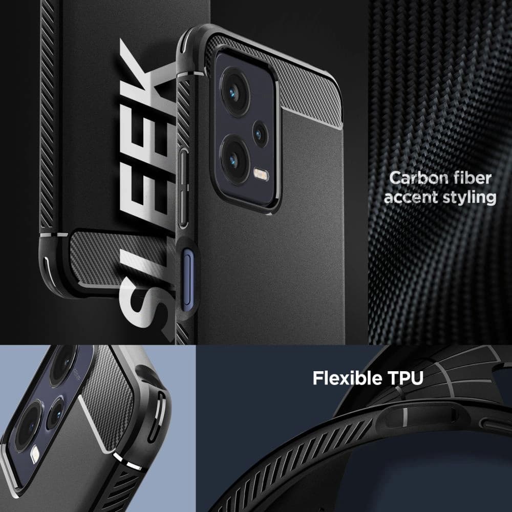 Spigen Xiaomi Gehäuse Rugged Armor Redmi Note 12/POCO X5 5G Mattschwarz - 10