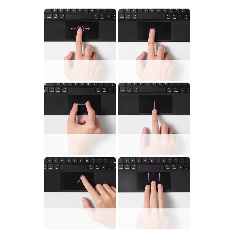 Etui Baseus Brilliance Keyboard Apple iPad Air 10.9 (4. i 5. gen)/iPad Pro 11 (1., 2. i 3. gen)/iPad 10.9 2022 (10. gen) szare - 14