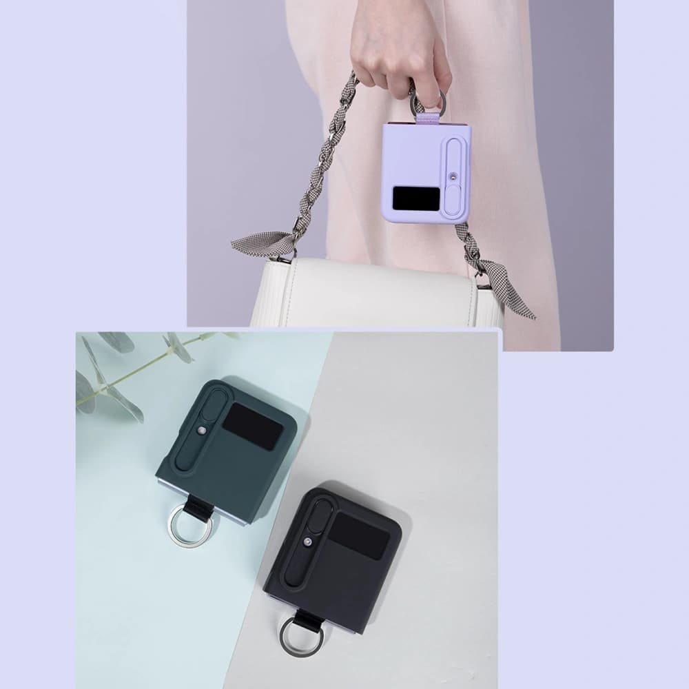 Nillkin Samsung Fall CamShield Silky Silikon Galaxy Z Flip 4 blau - 7