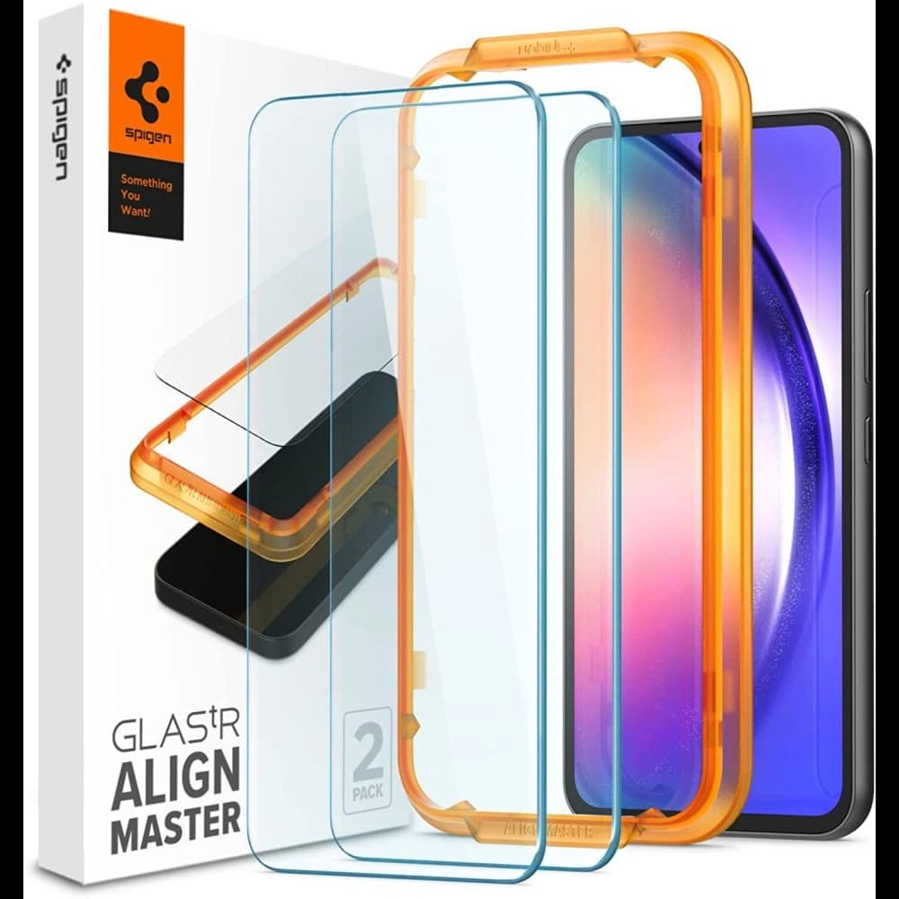 Tempered Glass Spigen GLAS.tR Slim AlignMaster Samsung Galaxy A54 5G Clear [2 PACK] - 1