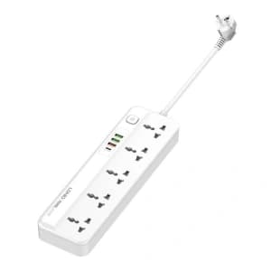 LDNIO Steckdosenleiste mit 5 AC-Steckdosen, 3x USB, USB-C, SC5415, 2500W (weiß)