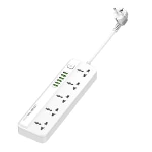LDNIO Steckdosenleiste mit 5 AC-Anschlüssen, 6x USB SC5614, 2500W (weiß)