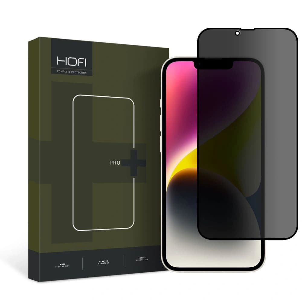 Hofi Anti Spy Glass Pro+ Apple iPhone 14/13/13 Pro Privacy - 1