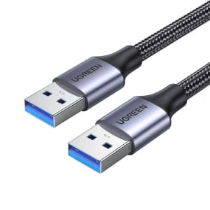 Kabel UGREEN US373 USB-A/USB-A 3.0 5Gb/s 2m szary