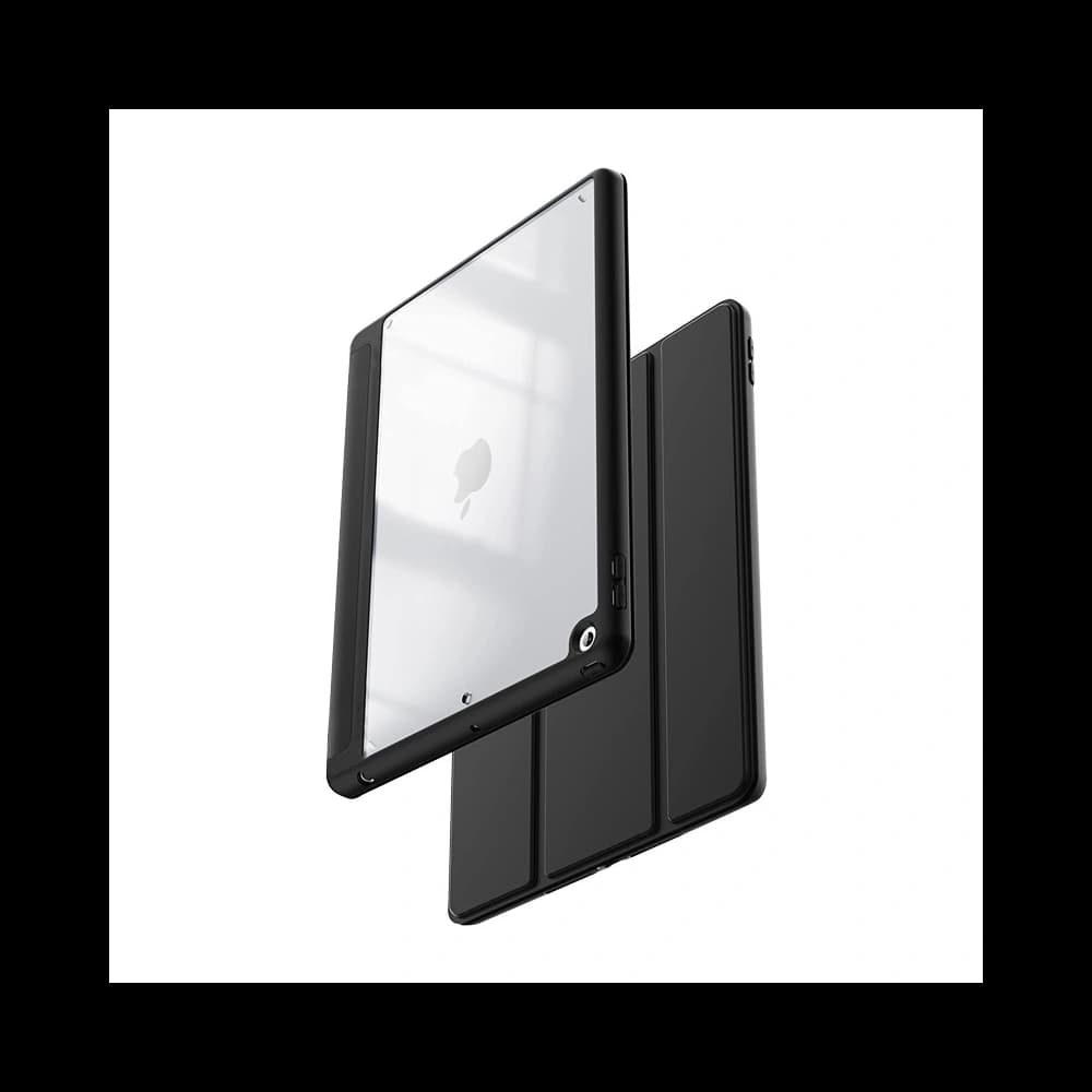 Crong Apple Case PrimeFolio iPad 10.2 2019/2020/2021 (7., 8. und 9. Generation) + Pencil Halter (schwarz/transparent) - 3