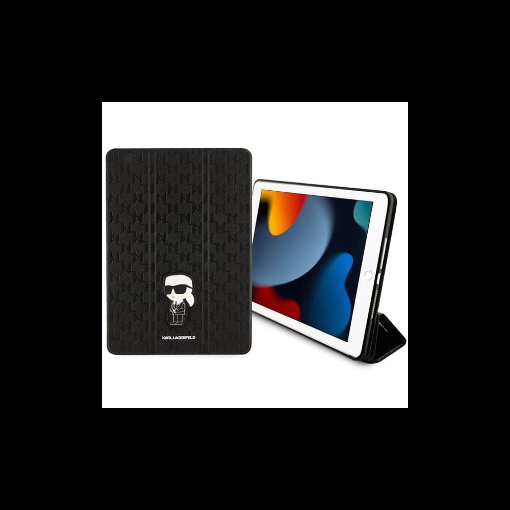 Karl Lagerfeld KLFC10SAKHPKK Apple iPad 10.2 2019/2020/2021 (7, 8, 9 gen) black Saffiano Monogram Ikonik Magnet Allover - 3