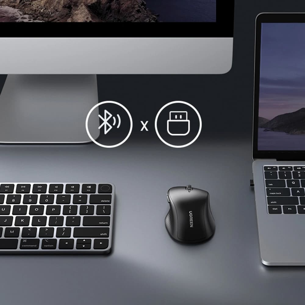 Ergonomische Funkmaus UGREEN MU101 schwarz - 3