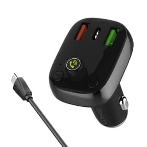 Transmiter FM LDNIO C704Q Bluetooth 2xUSB-A, USB-C + kabel USB-C