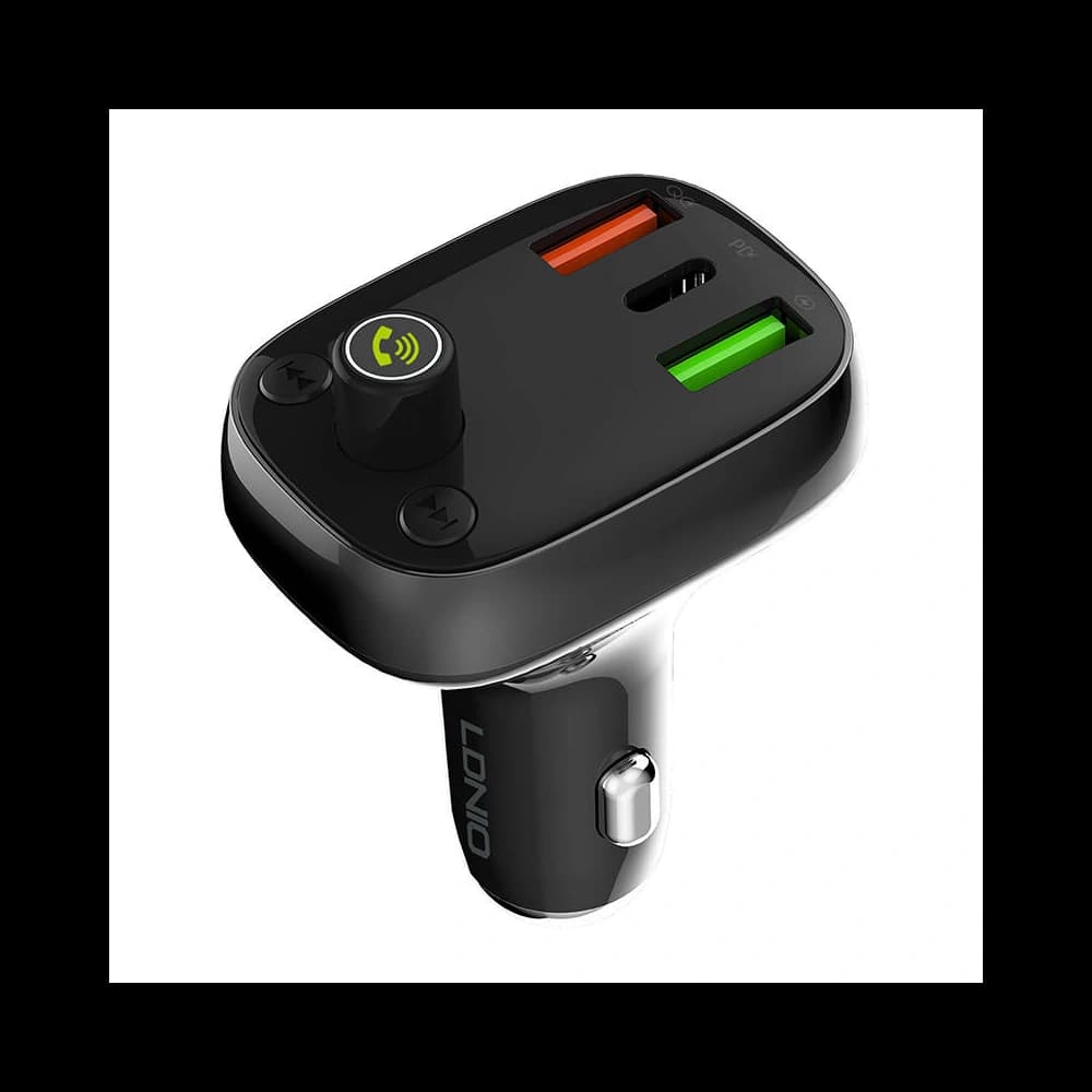 LDNIO C704Q Transmitter FM Bluetooth 2xUSB-A, USB-C + microUSB cable - 3