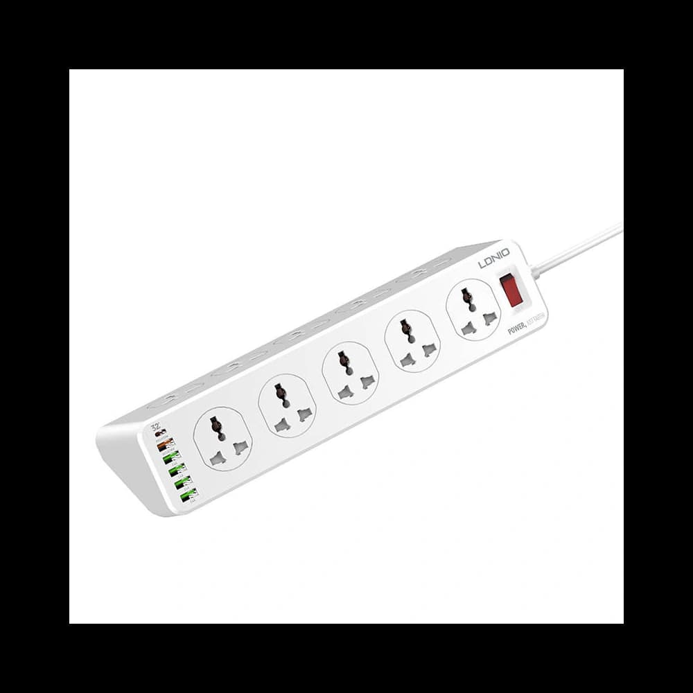 LDNIO Steckdosenleiste SC10610 10x AC, 5x USB-A, 1x USB-C, 2500W, 2m (weiß) - 2