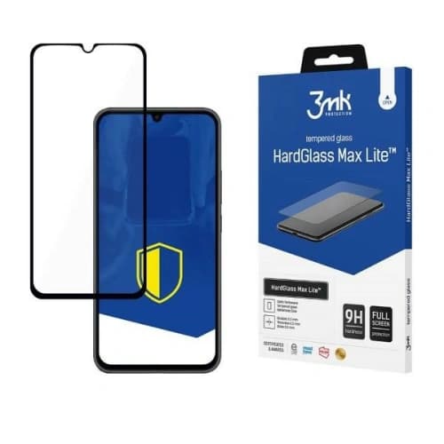 3MK Samsung Gehärtetes Glas HardGlass Max Lite Galaxy A34 5G schwarz
