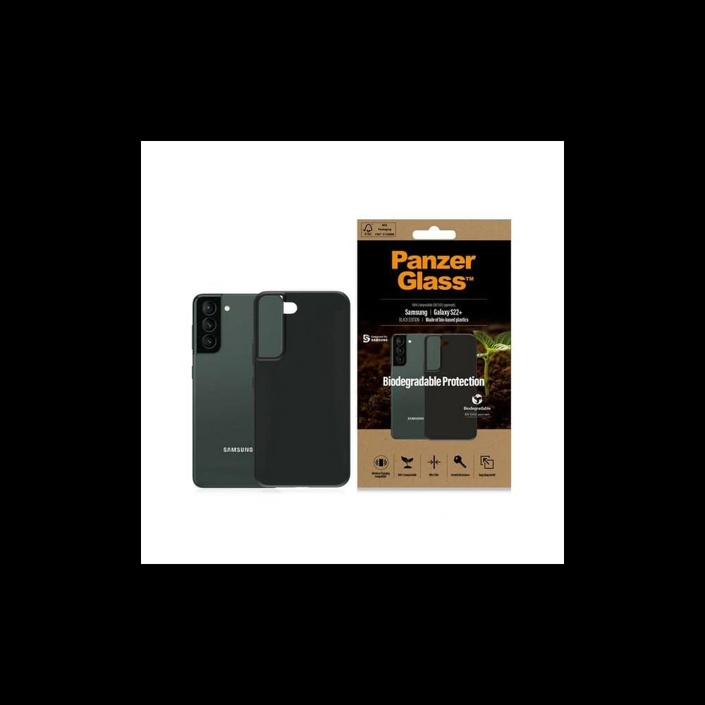 PanzerGlass Samsung Case Biologisch abbaubares Case Galaxy S22+ Plus schwarz/schwarz 0375 - 1
