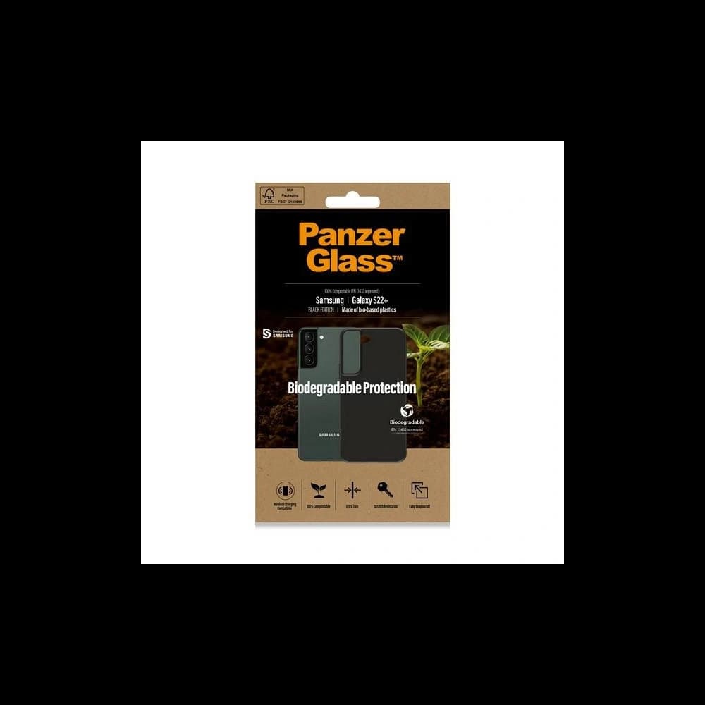 PanzerGlass Samsung Case Biologisch abbaubares Case Galaxy S22+ Plus schwarz/schwarz 0375 - 2