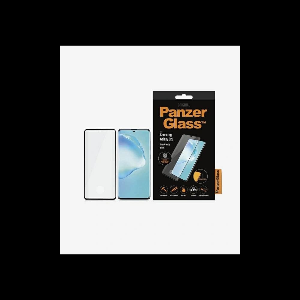 PanzerGlass Samsung Tempered Glass Curved Super+ Galaxy S20 Case Friendly Finger Print schwarz/schwarz - 1