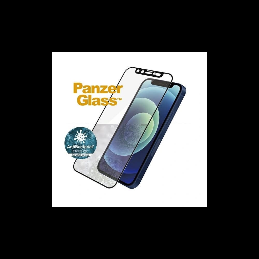 PanzerGlass Apple Gehärtetes Glas E2E Microfracture iPhone 12 mini CamSlider Swarovsky Case Friendly AntiBacterial schwarz/schwarz - 2