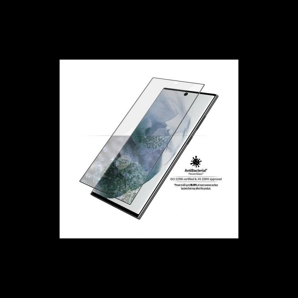 PanzerGlass E2E Microfracture Samsung Galaxy S22 Ultra Case Friendly AntiBacterial black 7295 - 5