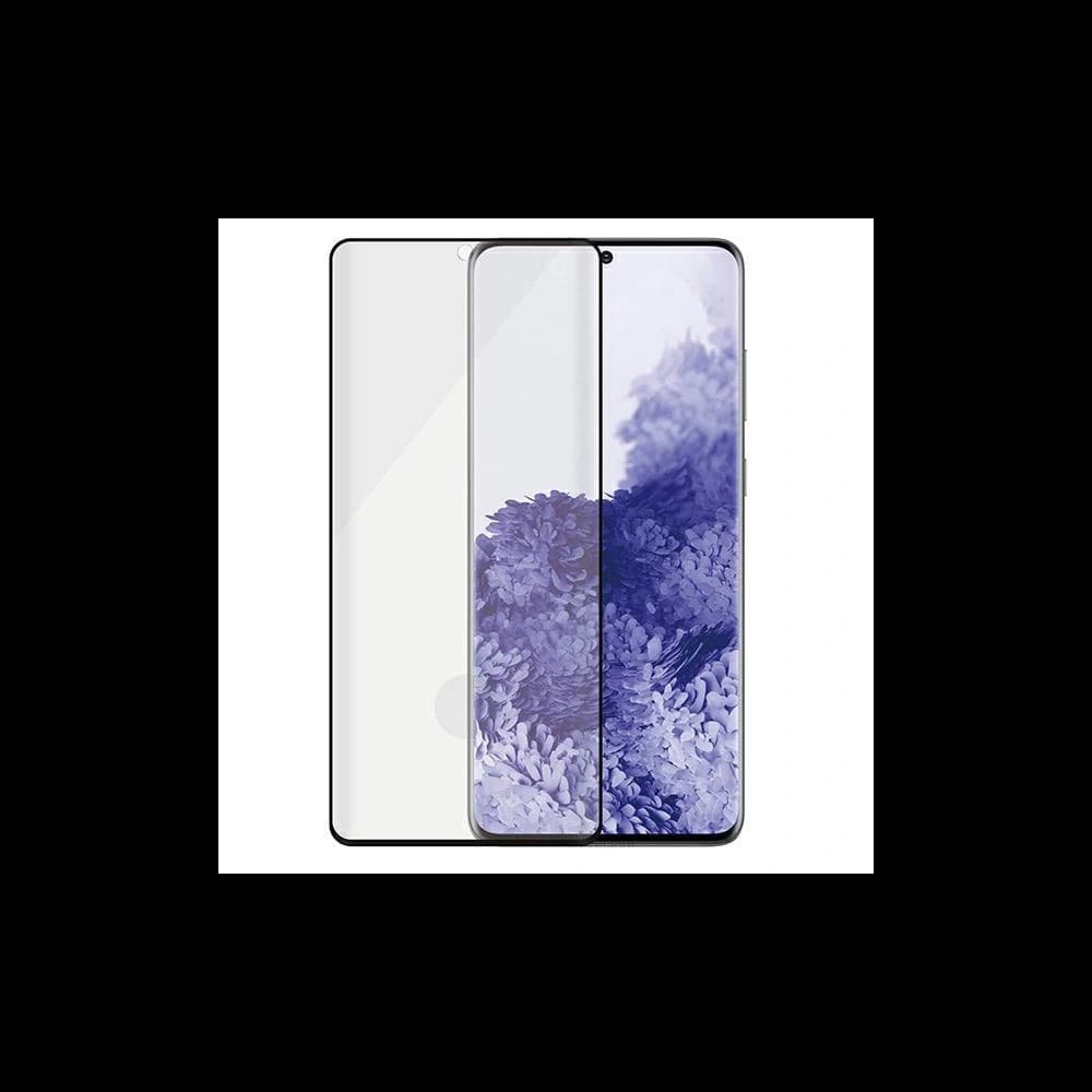 PanzerGlass Samsung Gehärtetes Glas E2E Microfracture Galaxy S21 Ultra Case Friendly Finger Print AntiBacterial schwarz/schwarz - 2