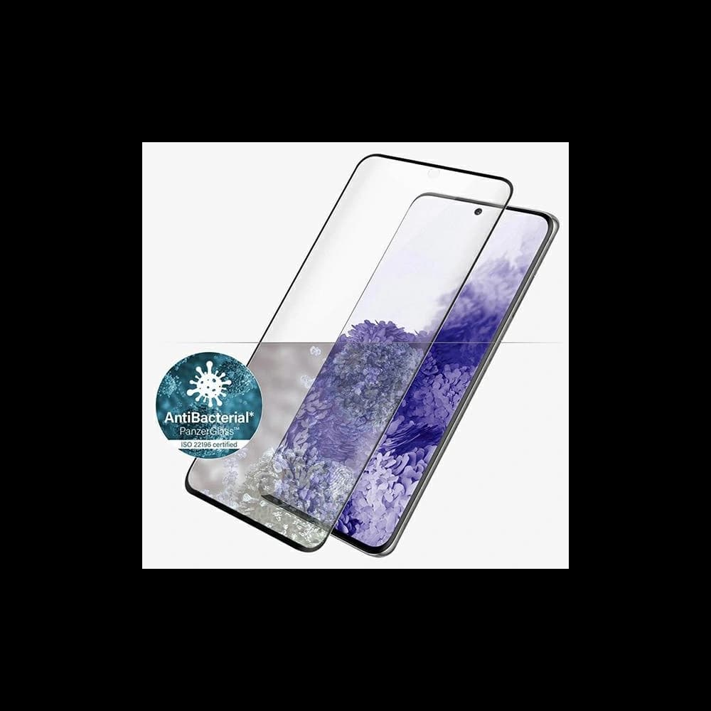 PanzerGlass Samsung Gehärtetes Glas E2E Microfracture Galaxy S21 Ultra Case Friendly Finger Print AntiBacterial schwarz/schwarz - 3