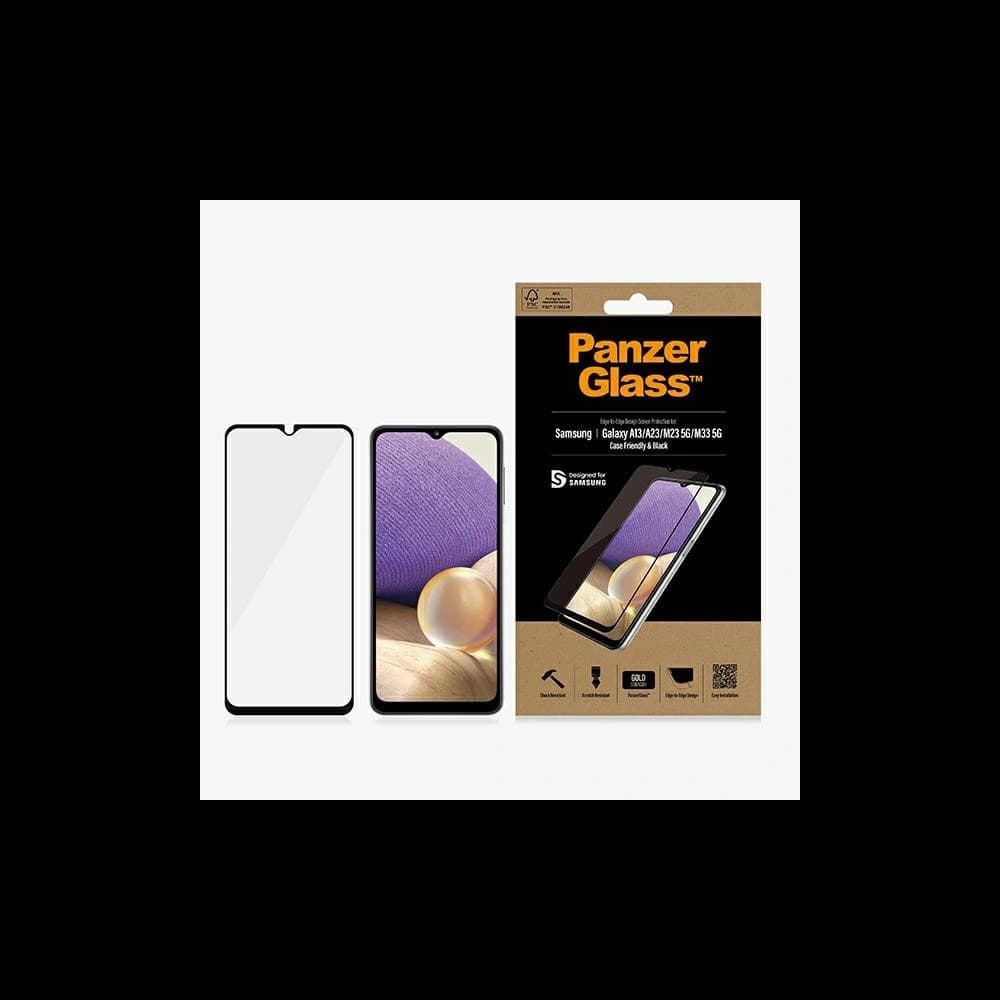 PanzerGlass Samsung Gehärtetes Glas E2E Regular Galaxy A12/A23/M23 5G/M33 5G Case Friendly schwarz/schwarz - 1
