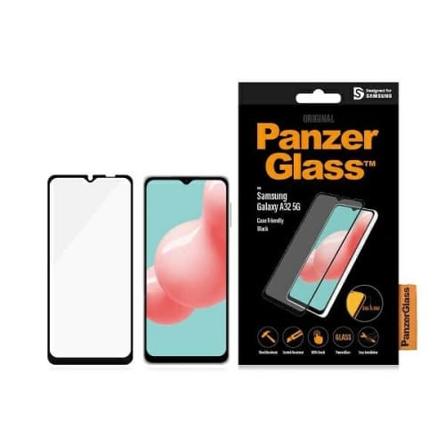 PanzerGlass Samsung Gehärtetes Glas E2E Regular Galaxy A32 5G Case Friendly schwarz/schwarz