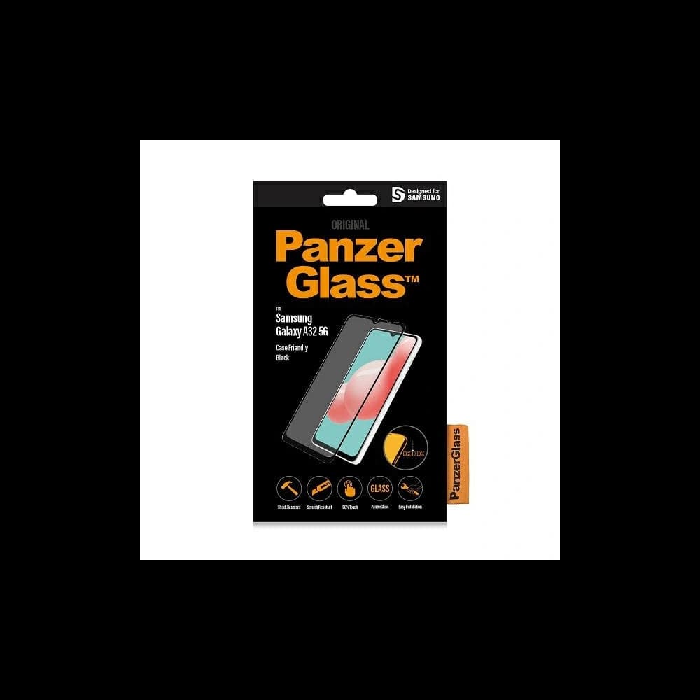 PanzerGlass Samsung Gehärtetes Glas E2E Regular Galaxy A32 5G Case Friendly schwarz/schwarz - 3