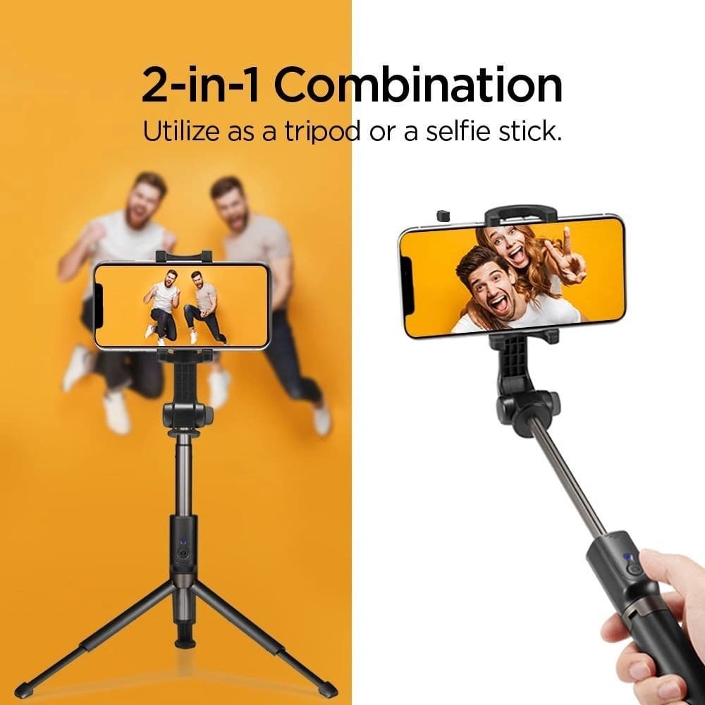 Spigen S540w Wireless Selfie Stick Tripod Black - 17