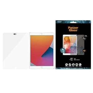 PanzerGlass Apple Gehärtetes Glas E2E Super+ iPad 10.2 2019/2020/2021 (7., 8. und 9. Generation) CamSlider Case Friendly