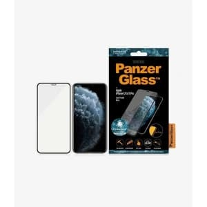 PanzerGlass Apple Gehärtetes Glas E2E Super+ iPhone 11 Pro/XS/X Hülle Friendly schwarz/schwarz