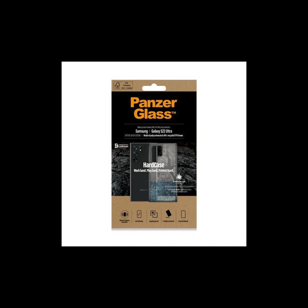 PanzerGlass HardCase Samsung Galaxy S22 Ultra G908 Antibacterial Military grade clear - 2