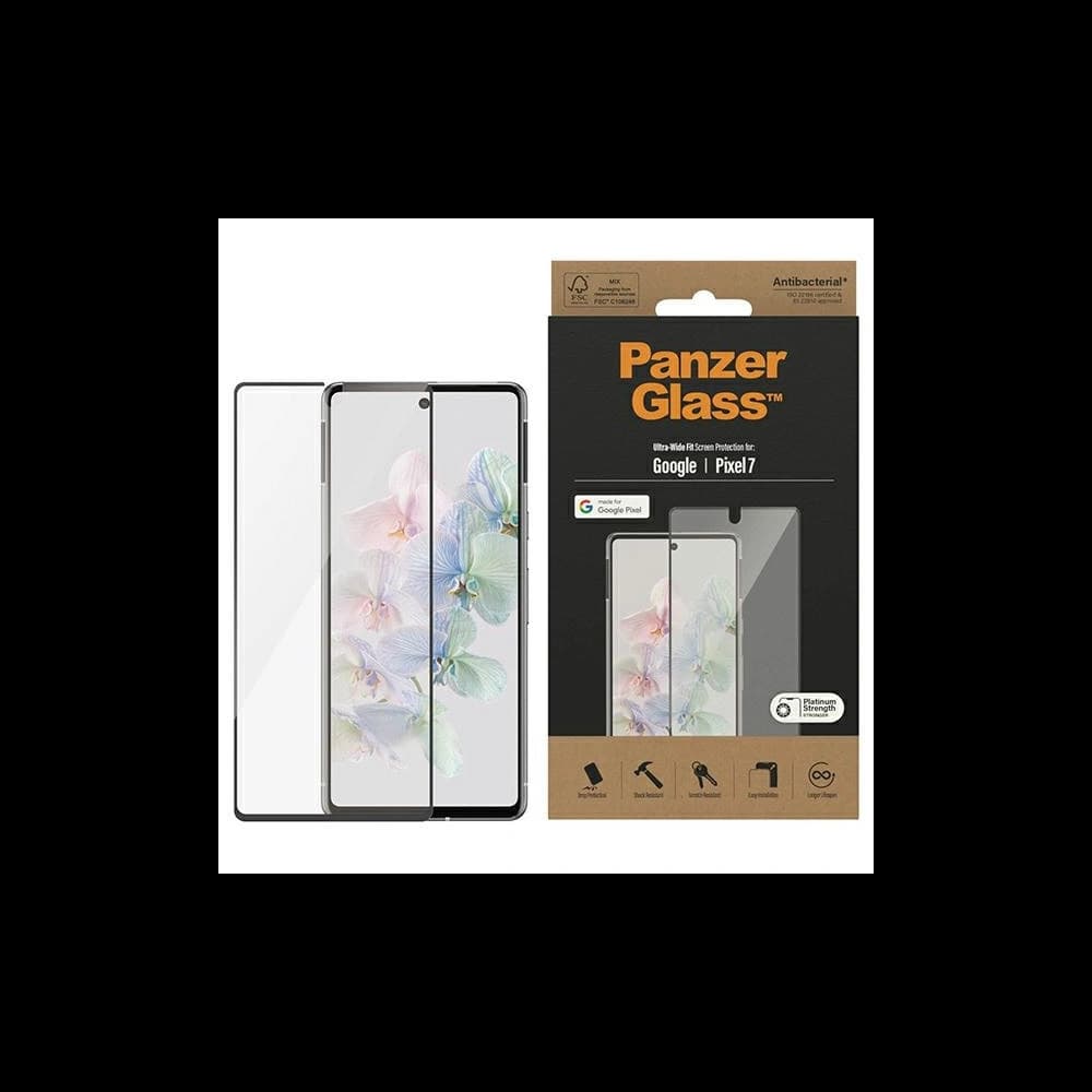 PanzerGlass Ultra-Wide Fit Google Pixel 7 Screen Protection Antibacterial black 4772 - 1