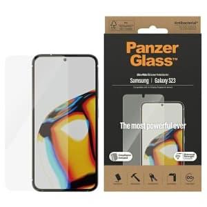 PanzerGlass Samsung Gehärtetes Glas Ultra-Wide Fit Galaxy S23 Bildschirm Schutz 7315 mit Applikator