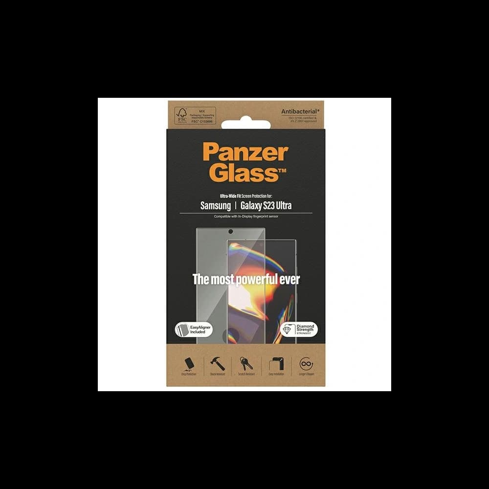 PanzerGlass Ultra-Wide Fit Samsung Galaxy S23 Ultra Screen Protection 7317 EasyAligner - 3