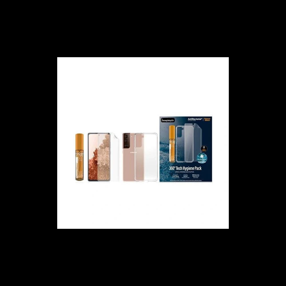 PanzerGlass Samsung Start Kit Galaxy S21+ Plus TPU Bildschirmschutz, ClearCase, Spray 30ml - 2