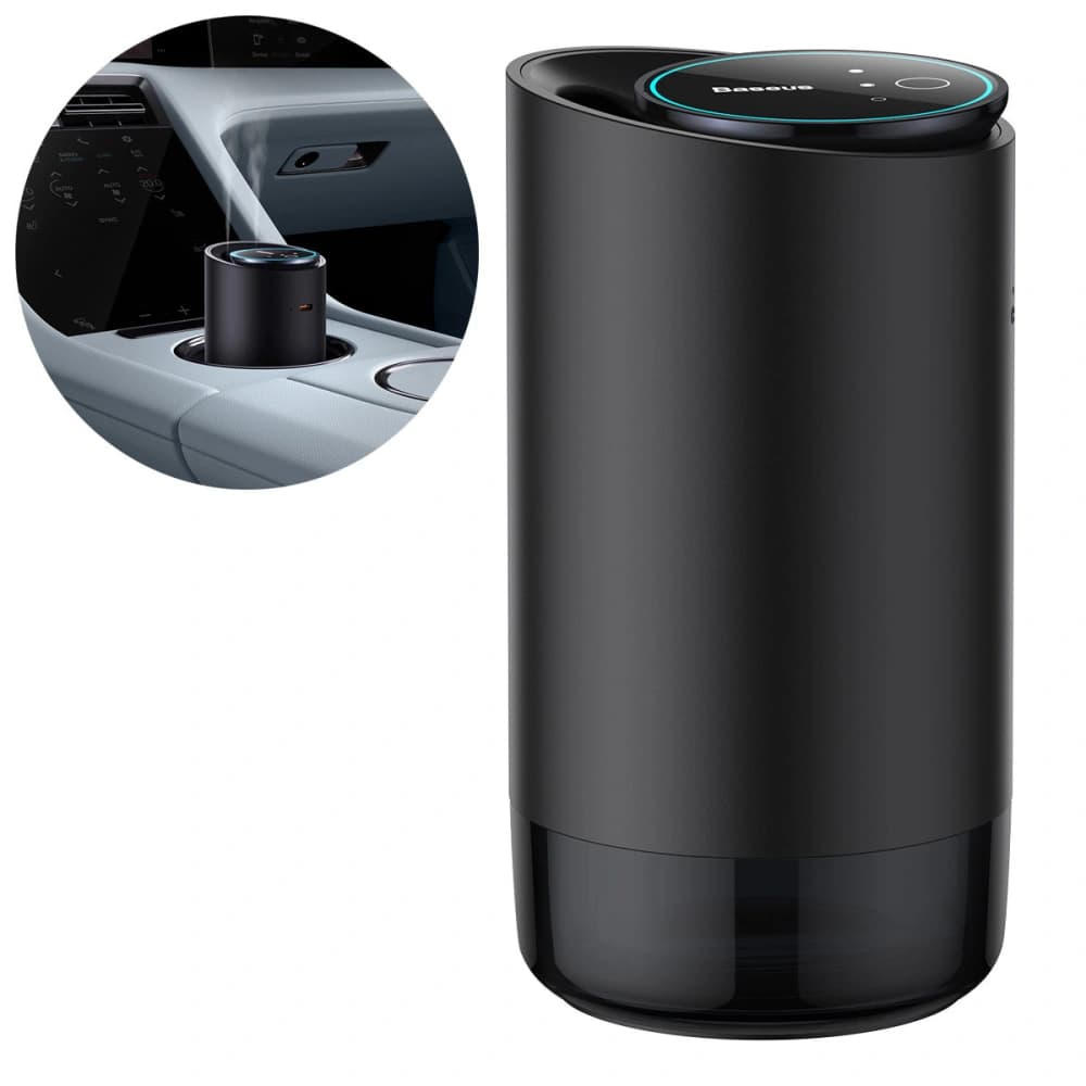 Car air freshener Baseus black (white tea / juicy peach) + USB-C cable 1m - 1
