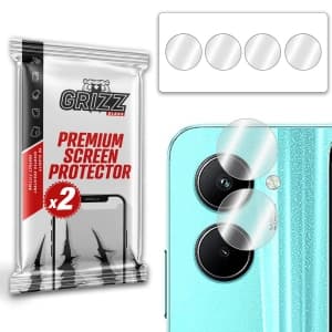 GrizzGlass Kamera Glas HybridGlass Kamera für Realme C33 2023