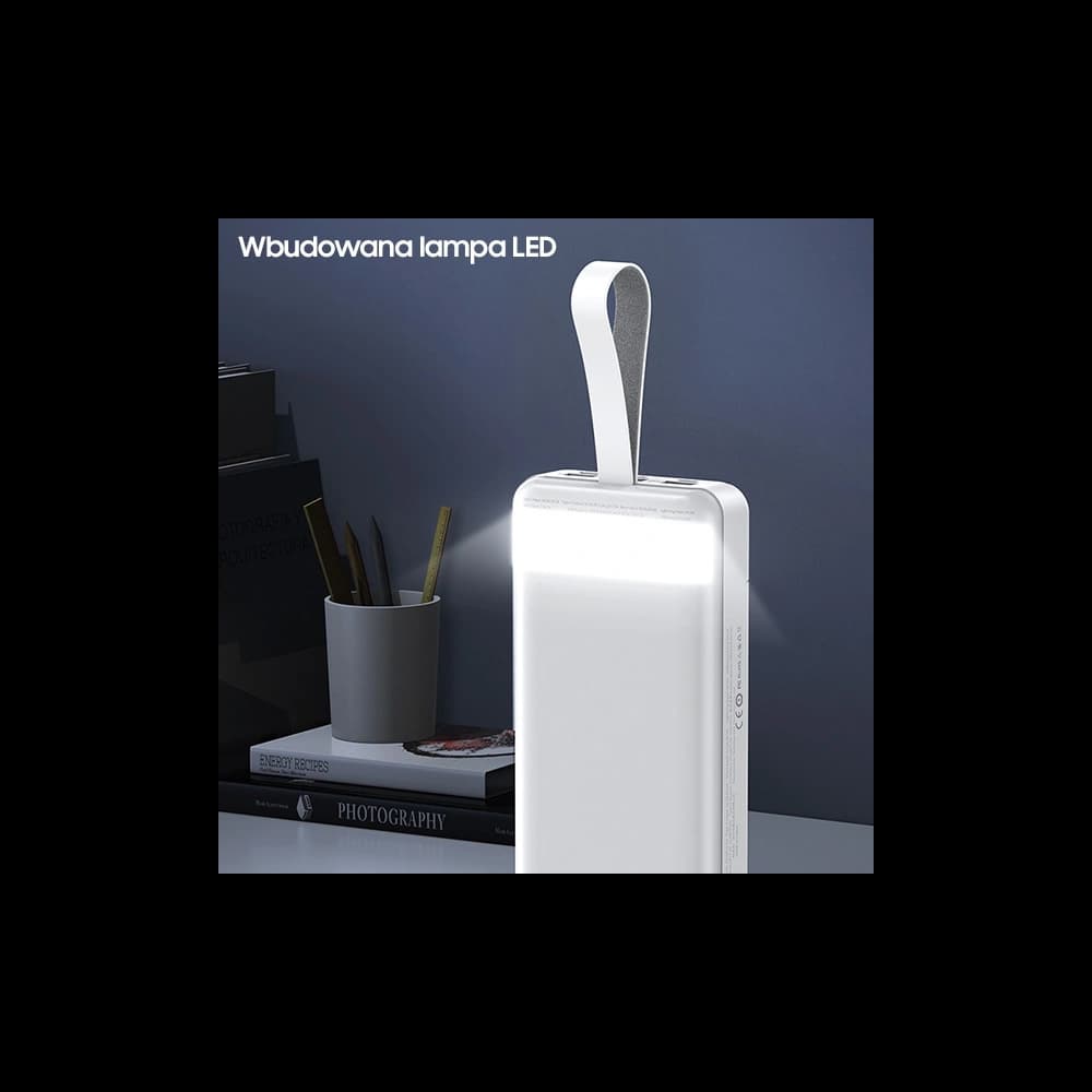 Powerbank AWEI P141K 40000mAh 22.5W schwarz/schwarz 3xUSB/PD/Blitzanzeige + LED-Licht - 8